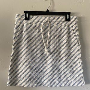 Lou & Grey skirt  blue, black and cream diagonal stripe size M